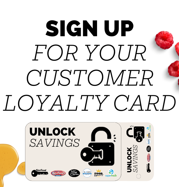 Sign up for your customer loyalty card