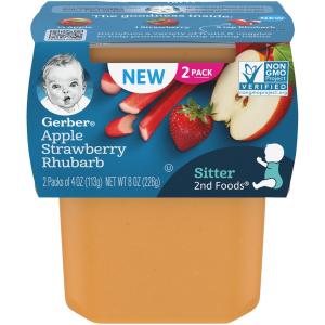 Gerber - Apl Strw Rhub Baby Food