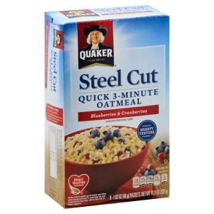 Quaker - Blueberry Steel Cut Quick Oatmeal