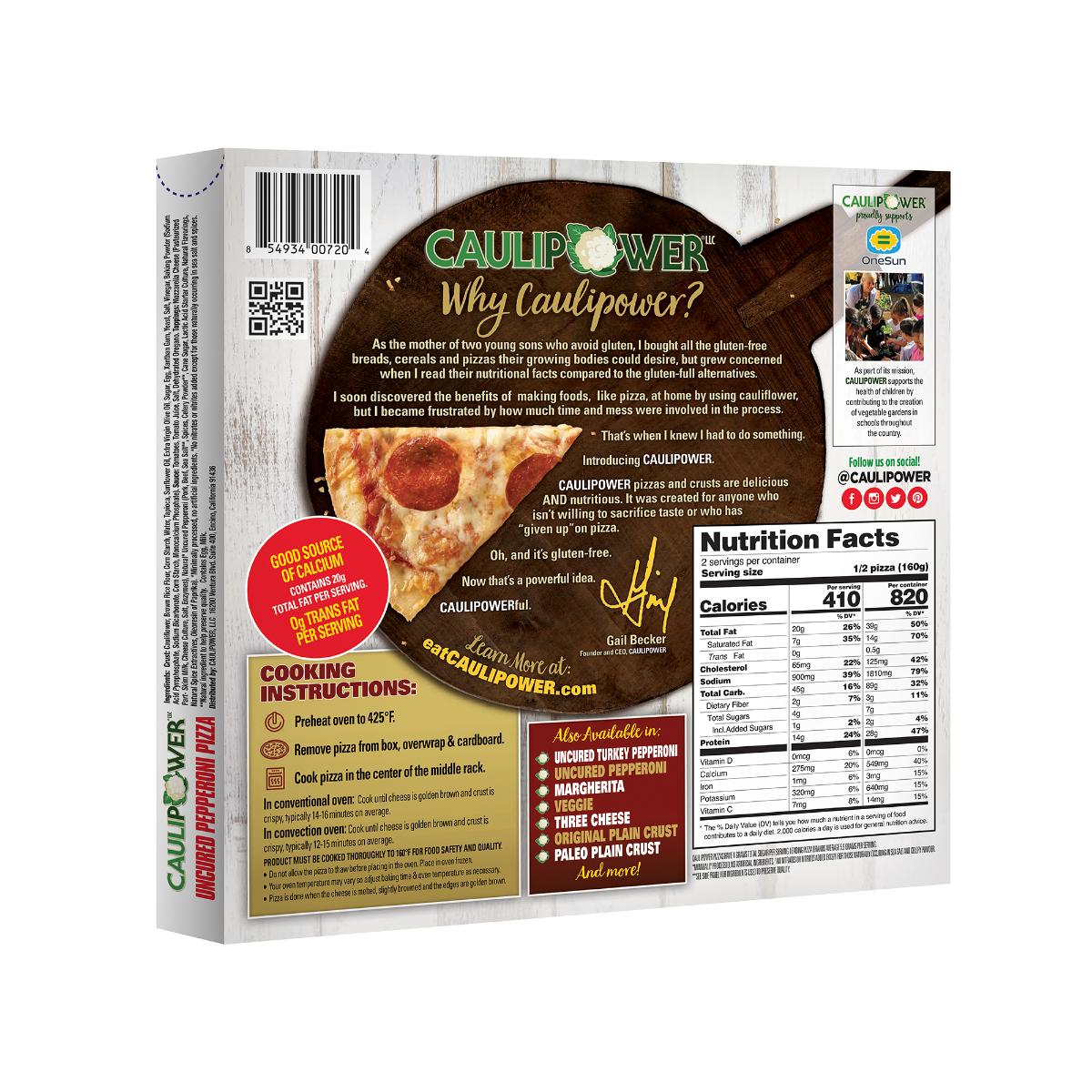 CAULIPOWER PEPPERONI PIZZA