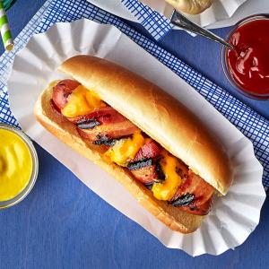 Cheesy Bacon-Wrapped Hot Dogs - Kraft Heinz