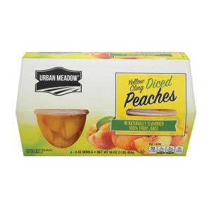 Urban Meadow - Diced Peaches in Jce Cups 4pk