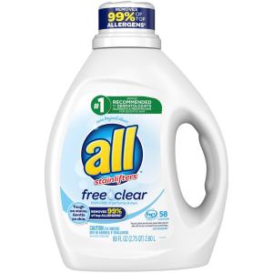 All - Liquid Detergant Free and Clear 58ld
