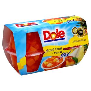 Dole - Mixed Fruit Peach Gel 4pk