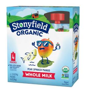 Stonyfield - Organic Pear Spinach Mango Whole Milk Yo