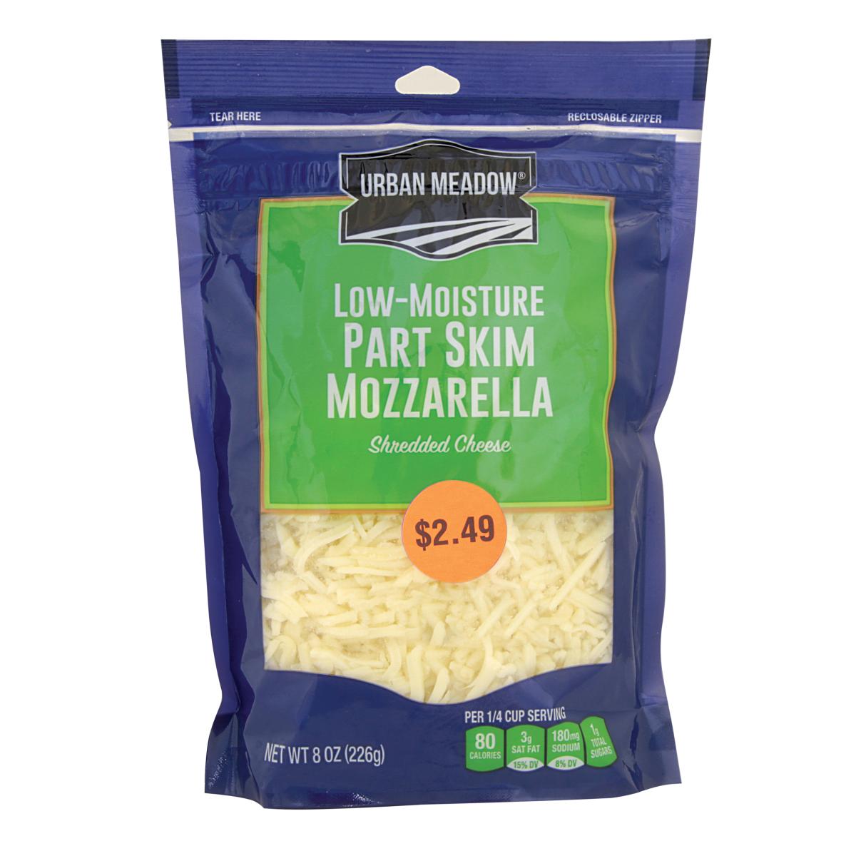 PART SKIM MOZZARELLA SHREDS
