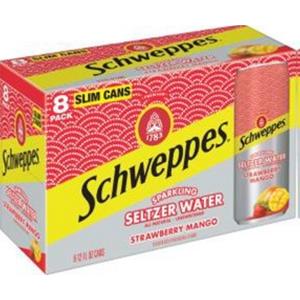 Schweppes - Strawberry Mango Seltzer 122l8ct