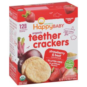 Happy Baby - Teether Crackers Strawberry & Beet